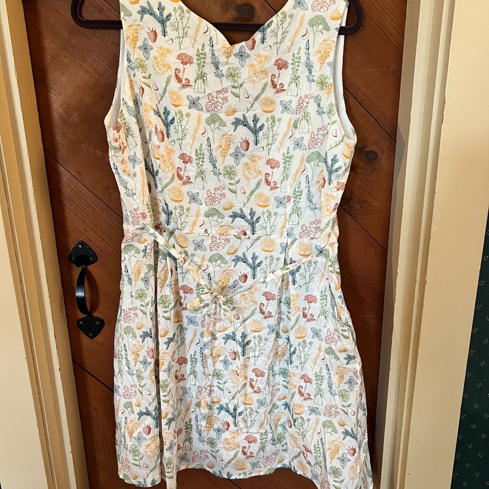 Herb and vegetable print dress